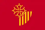 Flagge der früheren Region Languedoc-Roussillon