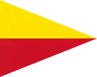 Dreieckiger Wimpel, hier die Flagge des Fürstenhauses Liechtenstein (siehe auch Standarte oder Stander).