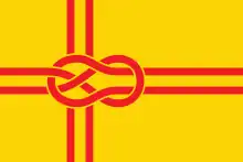 Die Flagge der Nordischen Flaggengesellschaft mit dem FIAV-Knoten
