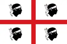 Flagge der Region Autonome Region Sardinien