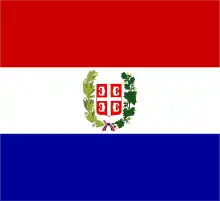 Flagge des Fürstentums Serbien, 1835