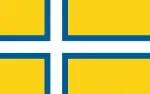 Inoffizielle Flagge Västergötlands, auch in Westschweden in Gebrauch