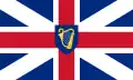 Flagge (1658–1660): englisches Georgskreuz, schottisches Andreaskreuz und irische Harfe
