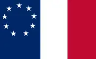 Flagge des „Revenue Service“ der Südstaaten (CSA) während des Amerikanischen Bürgerkrieges