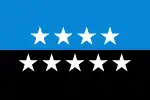 Flagge der EGKS ab 1973 Beitritte Dänemarks, Irlands und des Vereinigten Königreichs