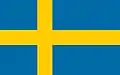 Flagge von Schweden seit 1906. Die Farben entstammen den Farben des Wappens der Königsfamilie aus dem Hause Wasa (16.&nbsp;Jahrhundert).