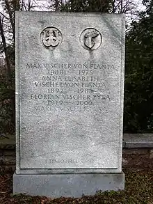 Florian Vischer-Pyka (1919–2000) Architekt, Familiengrab auf dem Friedhof Hörnli, Riehen, Basel-Stadt