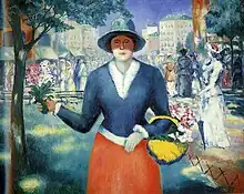 Blumenverkäuferin, 1903 datiert, tatsächlich erst gegen Ende der 1920er Jahre entstanden, Russisches Museum, St.&nbsp;Petersburg
