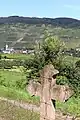 Flurkreuz in der Lösnicher Gemarkung in der Lust mit Blick Richtung Lösnich.