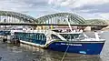 Die Spirit of the Danube am Anleger in Köln