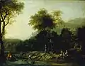 Flusslandschaft mit Fischern 1720