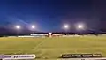 Flutlichtspiel des TSV Steinbach Haiger gegen den FC Gießen von der Haupttribüne aus fotografiert (2022)