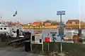 Ehemalige Ostseefähre liegt in Oberndorf als Restaurantschiff "Ostekieker"