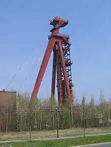 Der verbliebene Förderturm der Zeche Monopol, Kamen