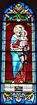 Glasfenster mit Maria und Jesuskind