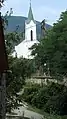 Blick auf die reformierte Kirche