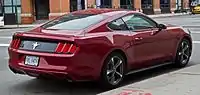 Schräge Heckansicht Ford Mustang VI