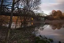 Die Helene-Weber-Brücke bei einem der Hochwasser der Ihme