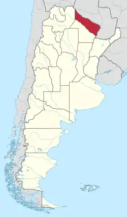 Lage der Provinz Formosa