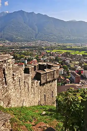 Sementina: Blick vom Torre della murata