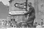Umbenennung von Karlstraße in Reinhardstraße im Juli 1947