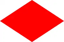 Signal Foxtrot im Flaggenalphabet