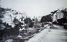 Gleiche Ansicht 1864: Der Fröschengraben wird zugeschüttet