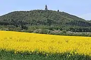 Das Kyffhäuserdenkmal thront über der Landschaft