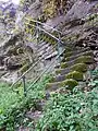 Burg Ochsenstein: mittlere Steintreppe
