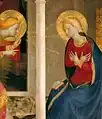 Gotik. Fra Angelico (1395–1455): Verkündigung von Cortona. Ausschnitt.