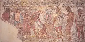 Achilles opfert trojanische Gefangene