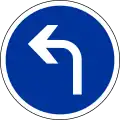 B21c2: vorgeschriebene Fahrtrichtung – links