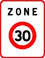 B30: Beginn Tempo-30-Zone