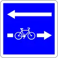 C24c: Vorwarnung auf eine Straße mit Radverkehr