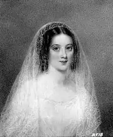Frances Ann Clarkson Goodhue (Mrs. Robert Livingston), 1834. Elfenbeinminiatur, 9,5 × 7,9 cm. New York Society Library, New York City