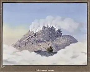 „Der Eruptionskegel des Merapi“