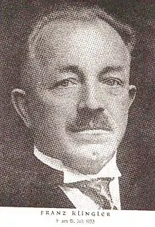 Franz KlinglerFreistaat Coburg(8. Juli 1919 bis1. Juli 1920)