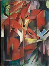 Der Blaue ReiterFranz Marc:Füchse, Öl auf Leinwand (1913)