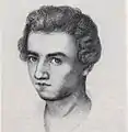Franz Schmitt, Selbstporträt (Zeichnung), um 1835