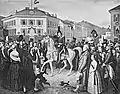 Franz Seraph Stirnbrand Betzinger Tracht in einem Historiengemälde von 1841