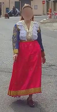 Typische Arbëresh-Tracht von Frascineto
