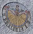 Sonnenuhr am Kirchturm