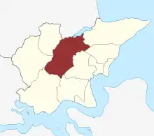 Lage des Bredstrup Sogn in der Fredericia Kommune