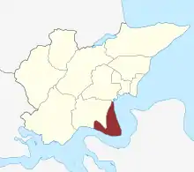 Lage des Lyng Sogn in der Fredericia Kommune