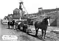 Abrahamschacht um 1900; Pferdeeisenbahn zum Davidschacht