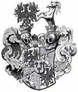 Wappen des Moritz Augustus Freiherrn von Rochow