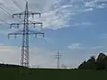 Das Kraftwerk Heilbronn und das Umspannwerk Hoheneck wurden über eine vierkreisige 110-kV-Leitung miteinander verbunden