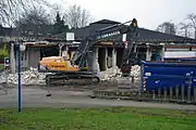Abriss: Ansicht vom ehemaligen Eingang