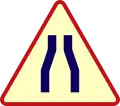 A3: Verengte Fahrbahn
