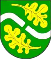 Wappen von Frestedt(Schleswig-Holstein)mit zwei liegenden Eichenblättern